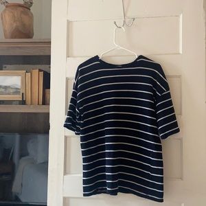 Zara trafaluc oversized striped tee